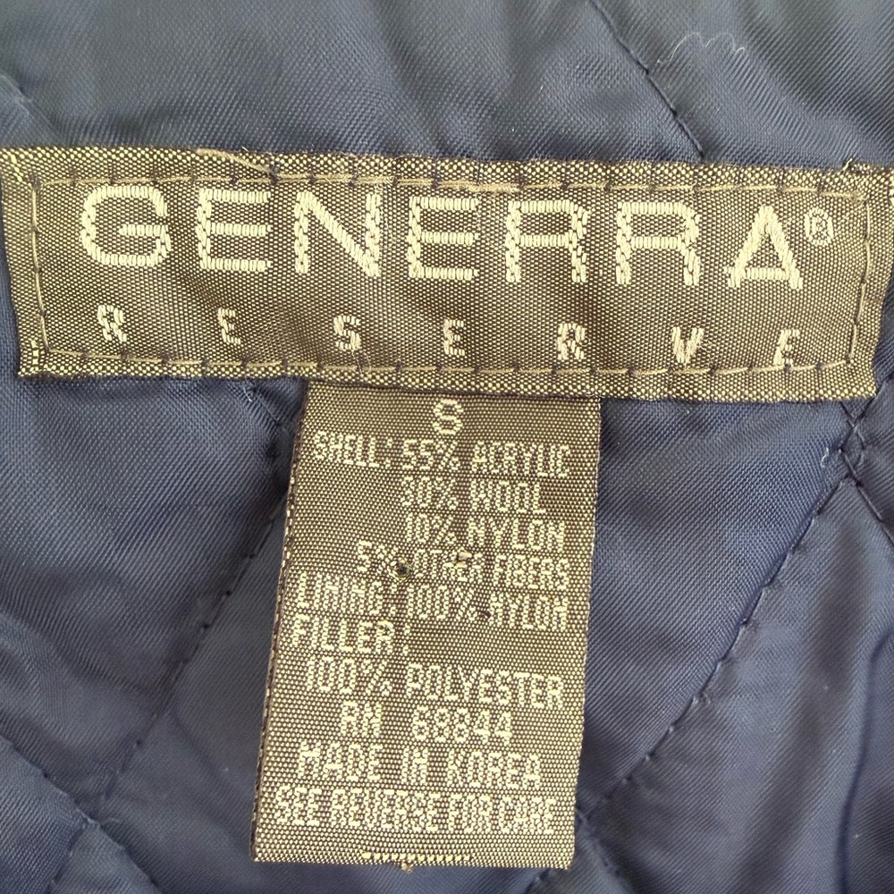 Vintage 90s Generra Reserve Wool Blend Blue & White Plaid Gorpcore Grunge Vest - Picture 4 of 12